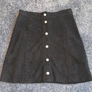 Black Suede Mini Skirt!